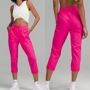 Lululemon Adapted State High-Rise Cropped Jogger in Sonic Pink